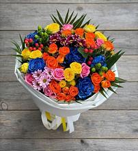 Букет цветов из:  Розы и Хризантемы в Комсомольске-на-Амуре