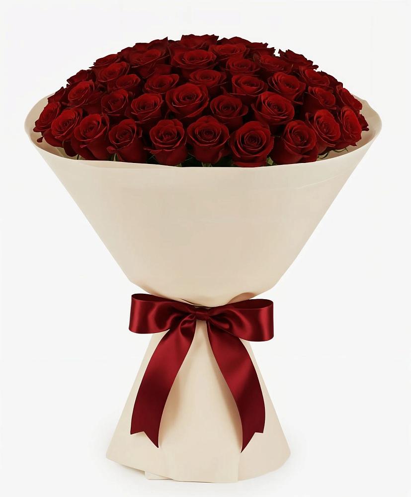 Букет 101 Бордовая роза Блэк Бакарра в Комсомольске-на-Амуре