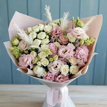 Букет цветов из:  Альстромерии и Розы в Комсомольске-на-Амуре